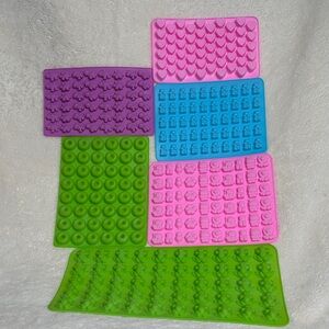 Silicone Mold Set of 6 Varied Animals & Shapes Assorted Size Freeze & Bake NWOT